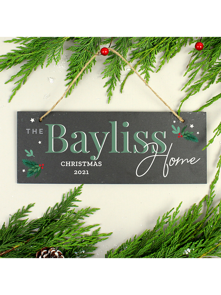 Personalised Christmas Slate Plaque