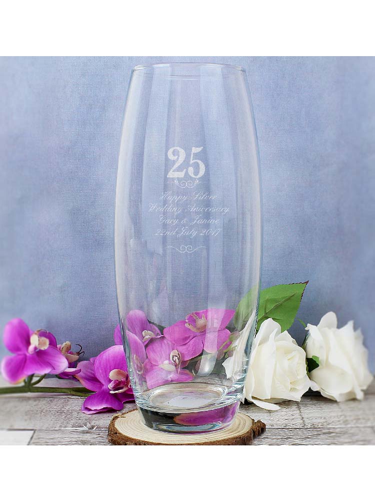 Personalised 25 Years Bullet Vase