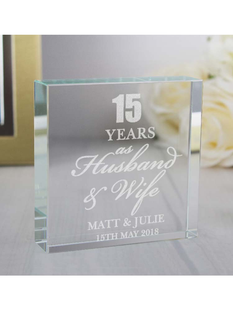 Personalised Anniversary Large Crystal Token