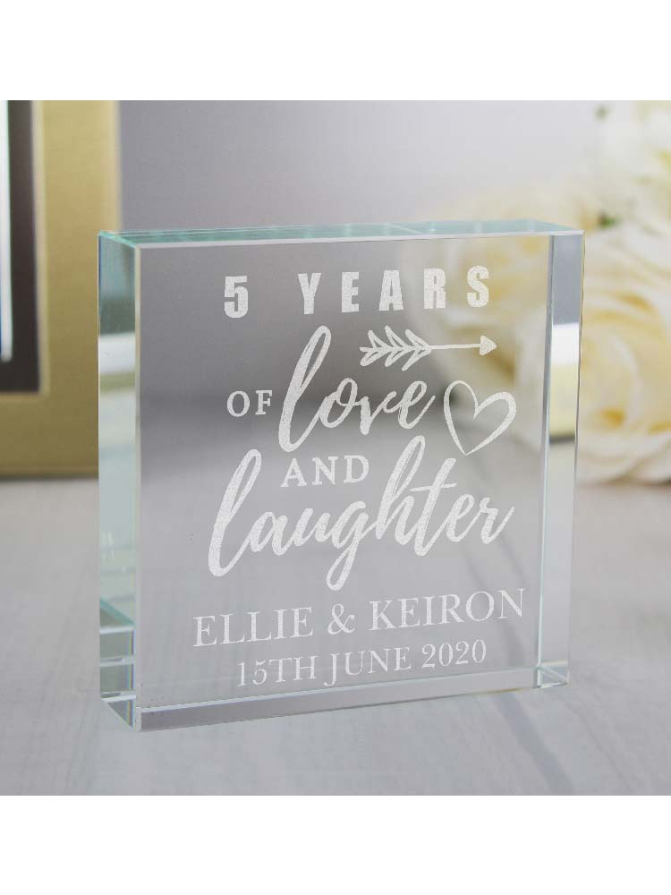 Personalised Anniversary Large Crystal Token