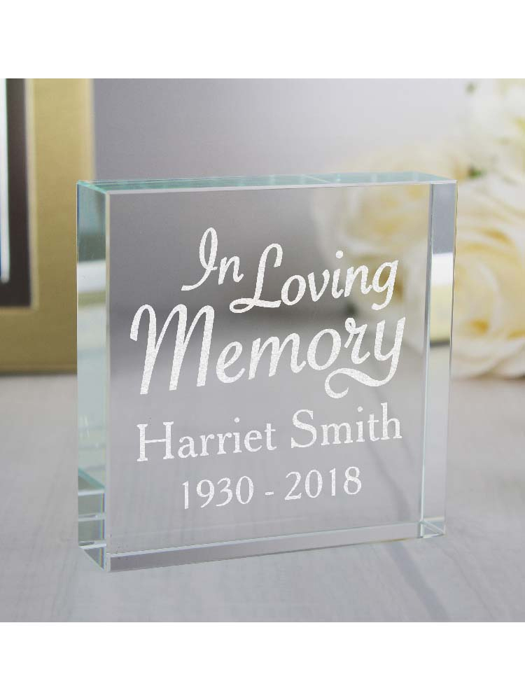 Personalised ""In Loving Memory""  Large Crystal Token