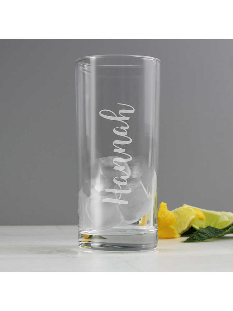 Personalised Name Only Engraved Hi Ball Glass