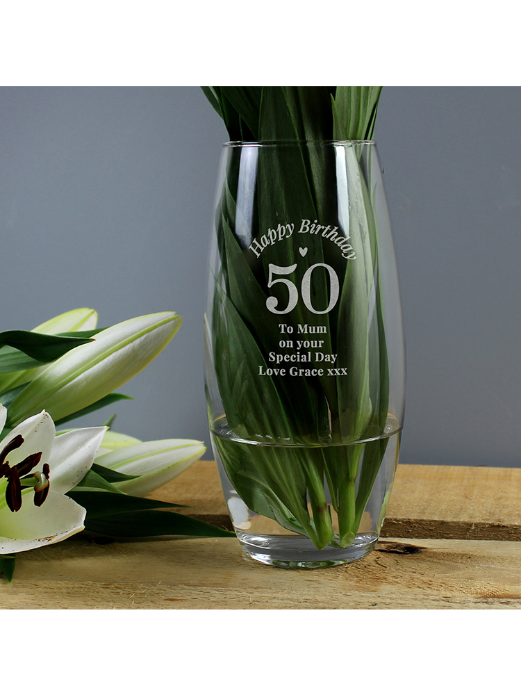 Personalised Happy Birthday Bullet Vase