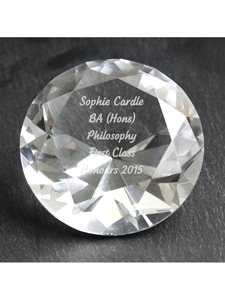 Personalised Diamond Paperweight