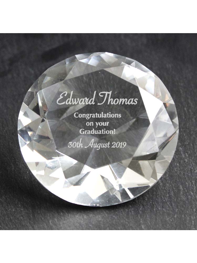 Personalised Occasion Diamond Paperweight