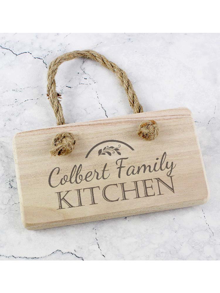 Personalised Kitchen Wooden Sign