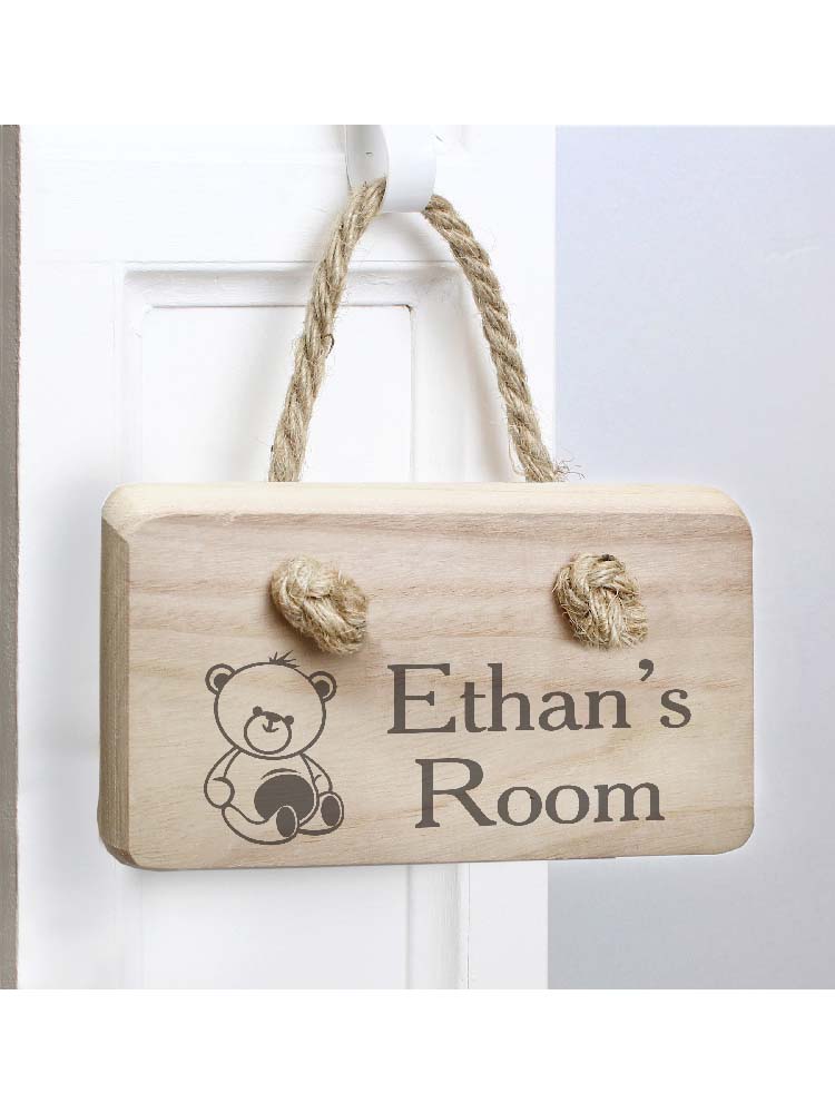 Personalised Teddy Wooden Sign