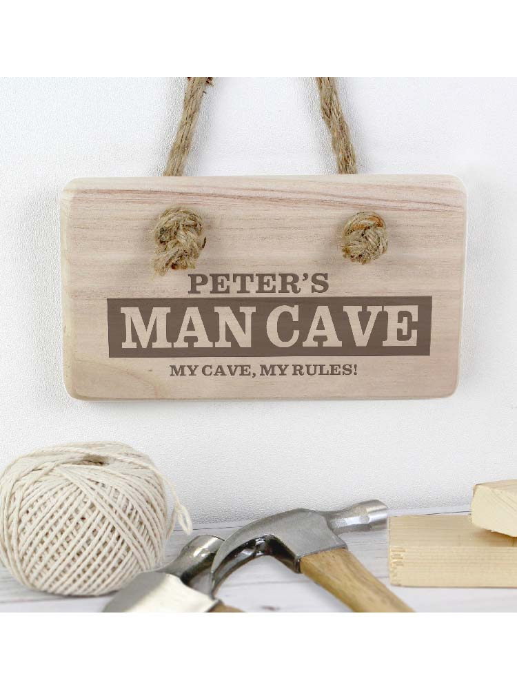 Personalised Man Cave Wooden Sign