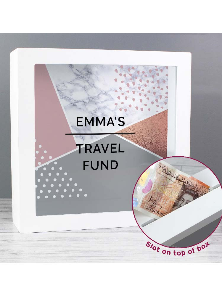 Personalised Geometric Fund and Keepsake Box