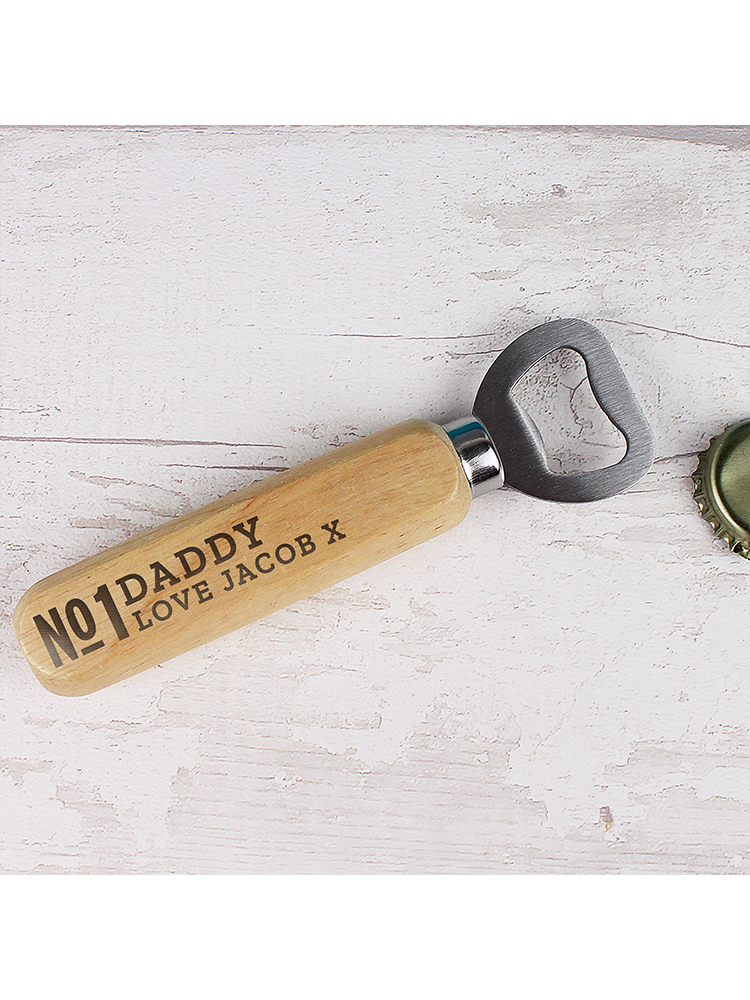 Personalised No.1 Wooden Bottle Opener