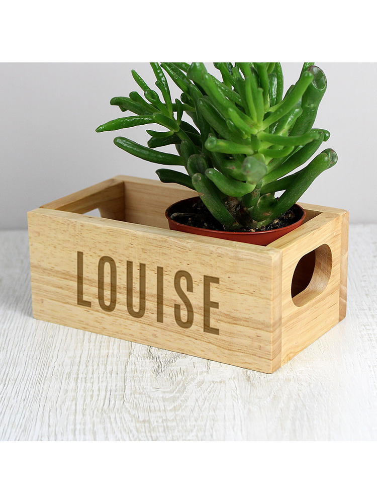 Personalised Name Only Mini Wooden Crate