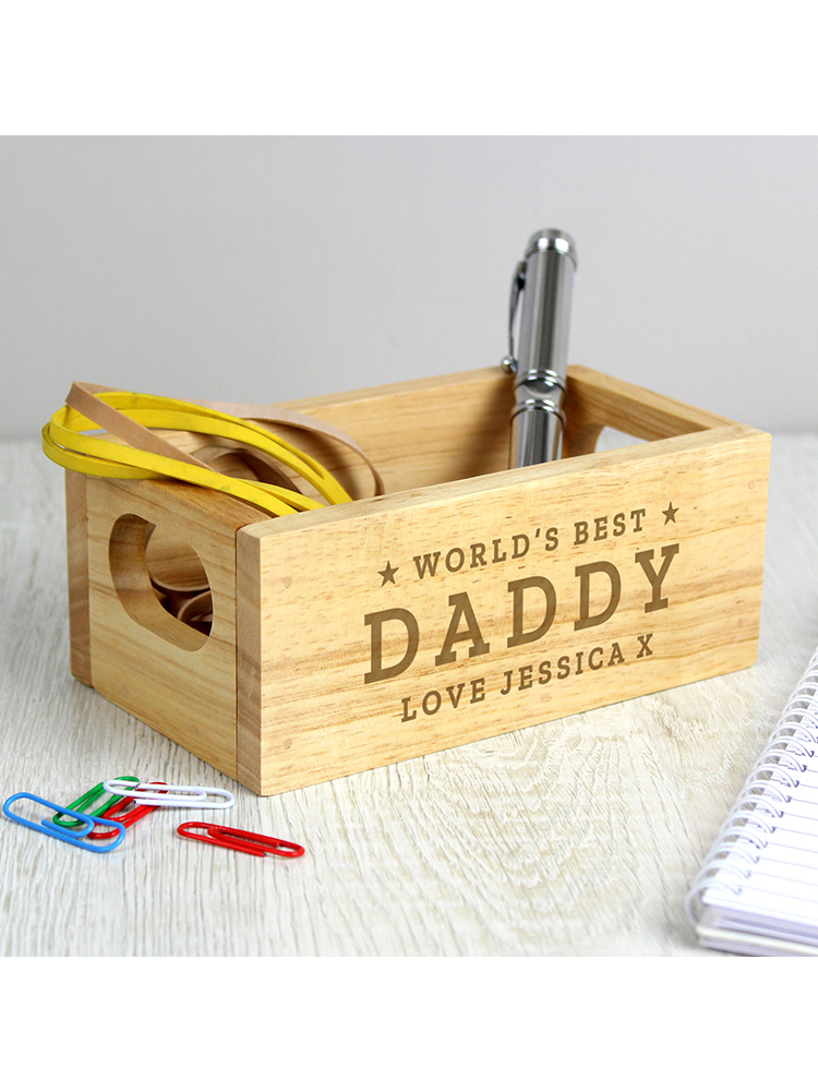 Personalised Worlds Best Mini Wooden Crate