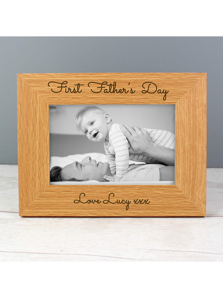 Personalised Free Text 6x4 Wooden Photo Frame