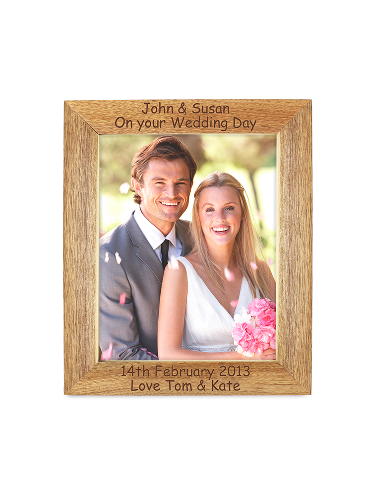 Personalised 7"x5" Wooden Photo Frame