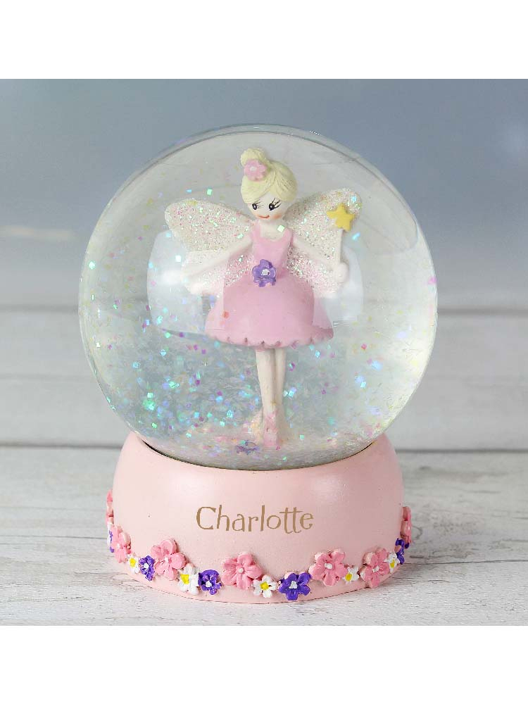 Personalised Fairy Any Name Glitter Snow Globe