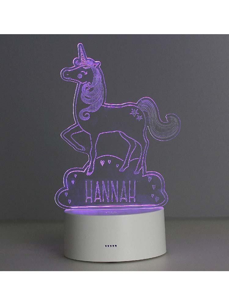 Personalised Unicorn LED Colour Changing Night Light - Novelties (Parties) Direct Ltd