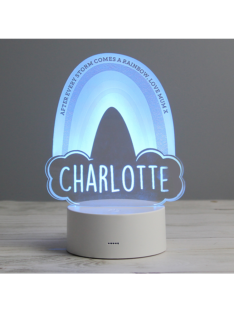 Personalised Rainbow LED Colour Changing Night Light