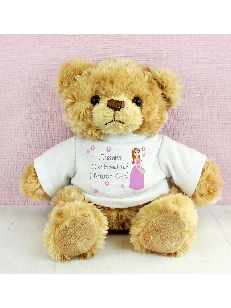 Personalised Fabulous Flower Girl Teddy Bear