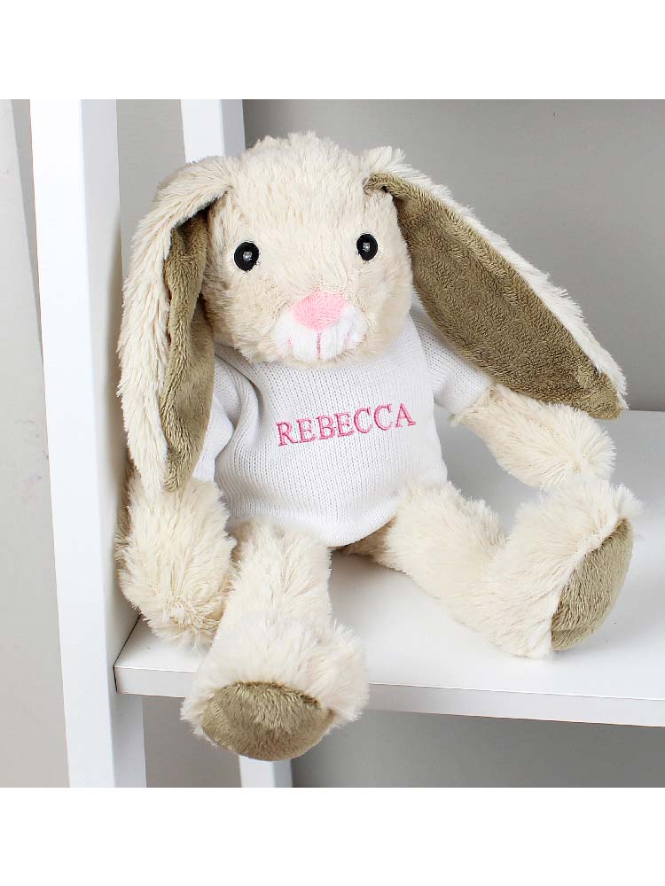 Personalised Name Only Bunny Rabbit - Pink Embroidery