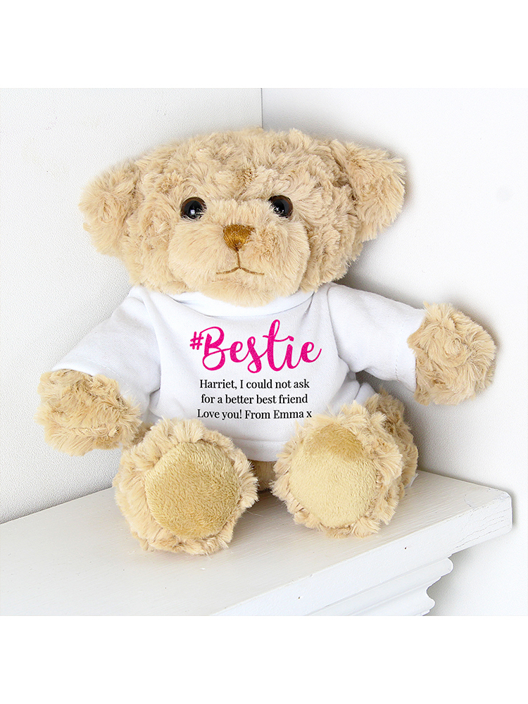 Personalised #Bestie Teddy Bear