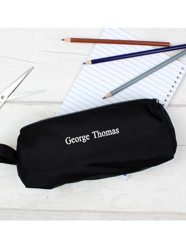 Personalised Black Pencil Case