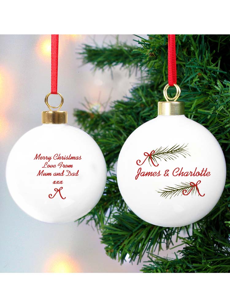 Personalised Seasonal Sprig Bauble