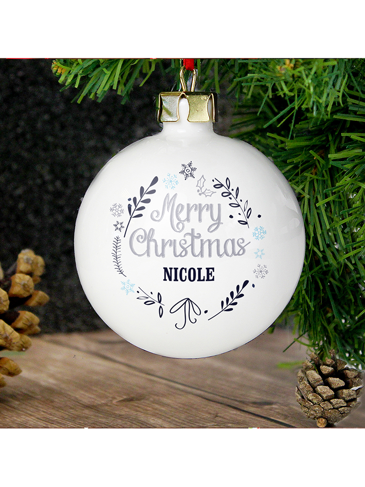 Personalised Christmas Frost Bauble