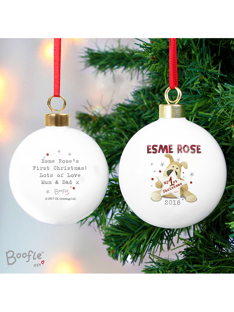 Personalised Boofle My 1st Christmas Bauble