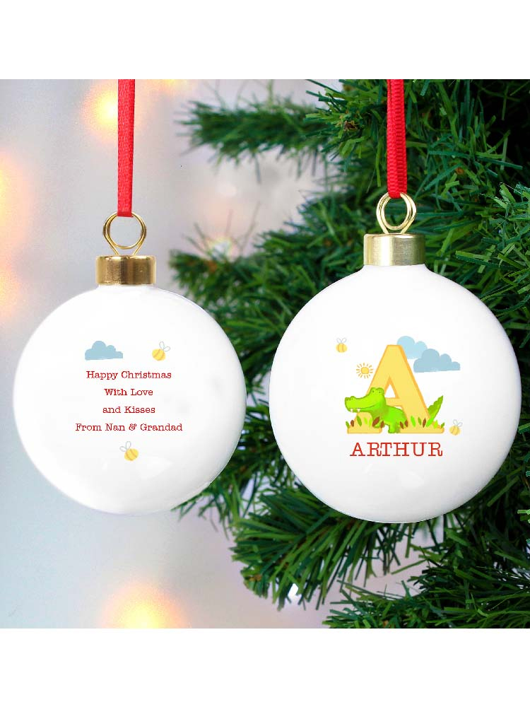 Personalised Animal Alphabet Bauble