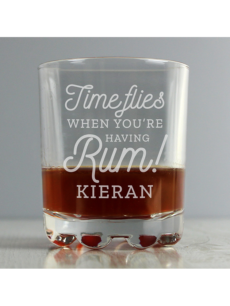 Personalised Time Flies When You're Having Rum Tumbler