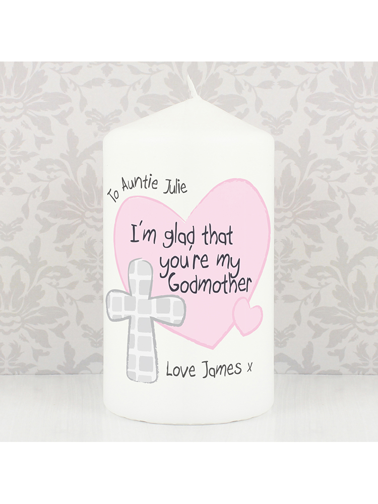 Personalised Godmother Candle