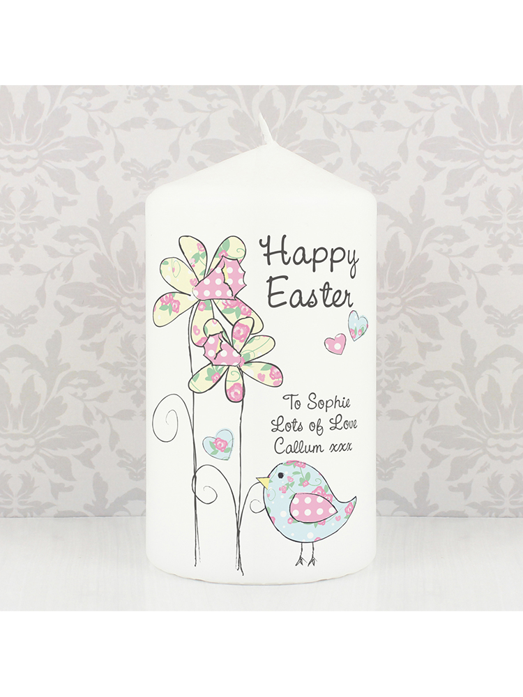 Personalised Daffodil Chick Easter Candle