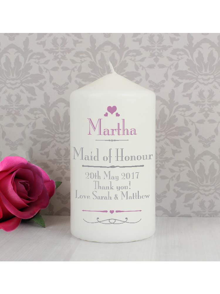 Personalised Decorative Wedding Candle