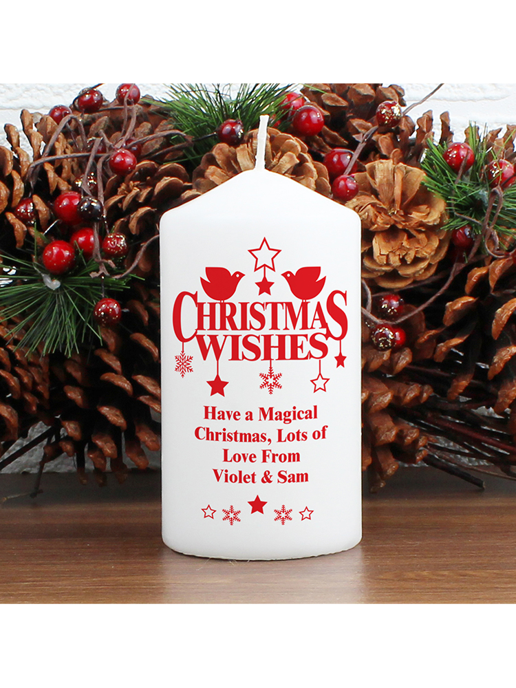 Personalised Christmas Wishes Candle