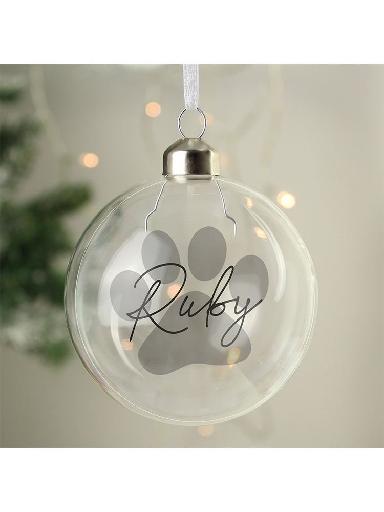 Personalised Pet Glass Bauble