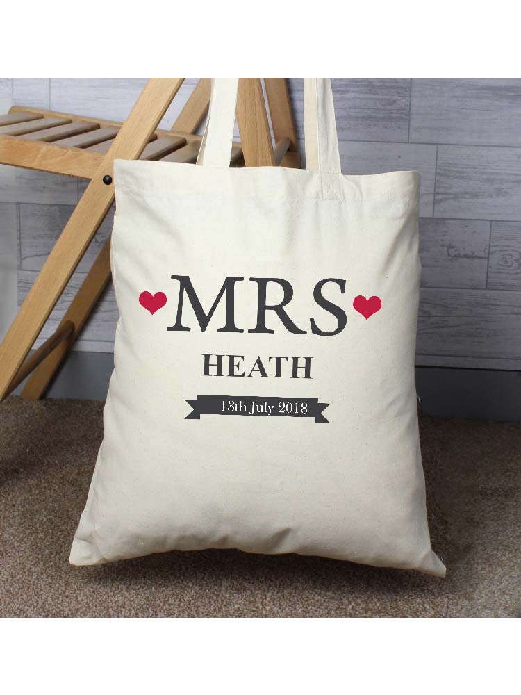 Personalised Mrs Cotton Bag