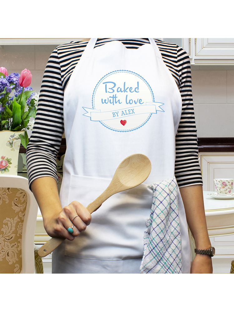 Personalised Baked With Love Apron