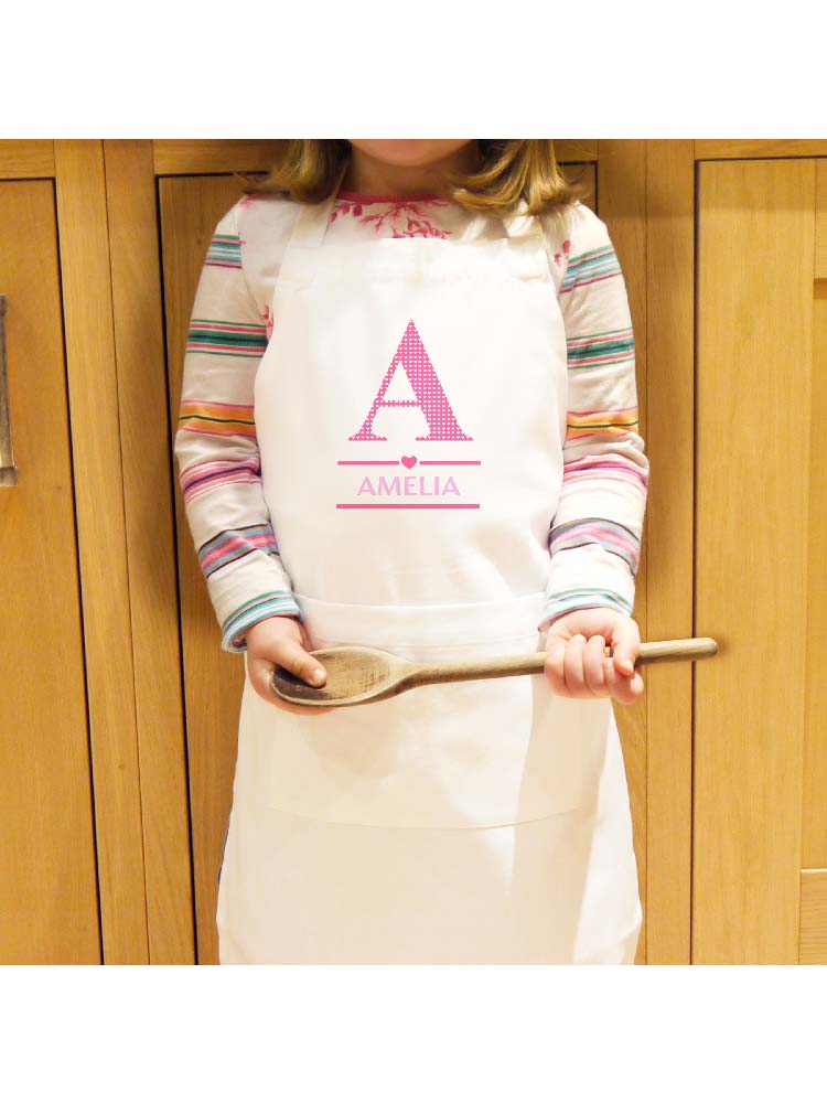 Personalised Girls Initial Children's Apron