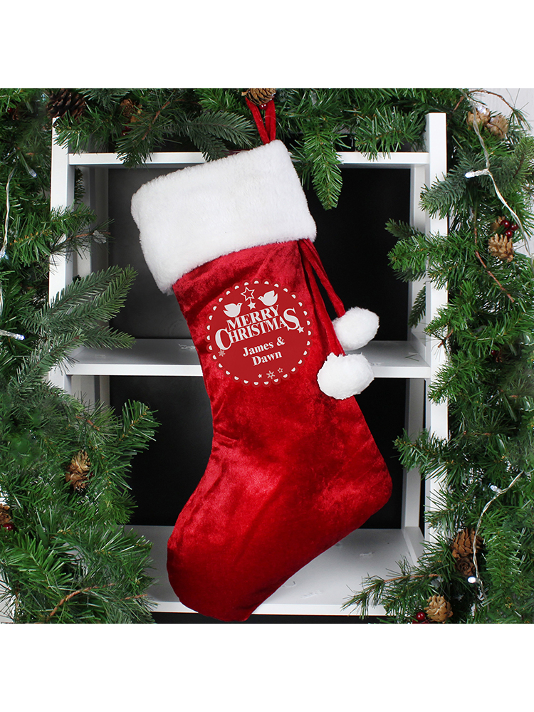 Personalised Christmas Wishes Luxury Stocking