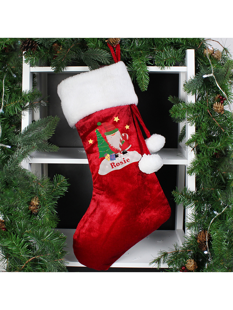 Personalised Tartan Santa Luxury Stocking