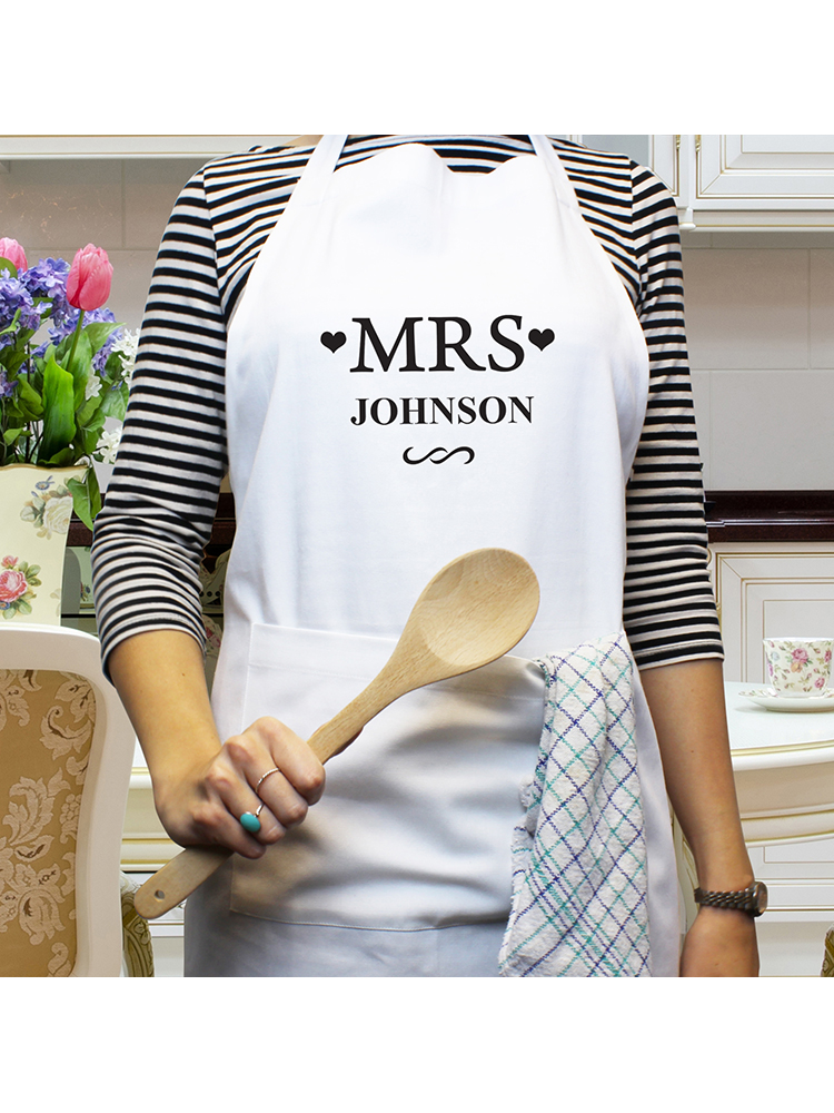 Personalised Mrs White Apron