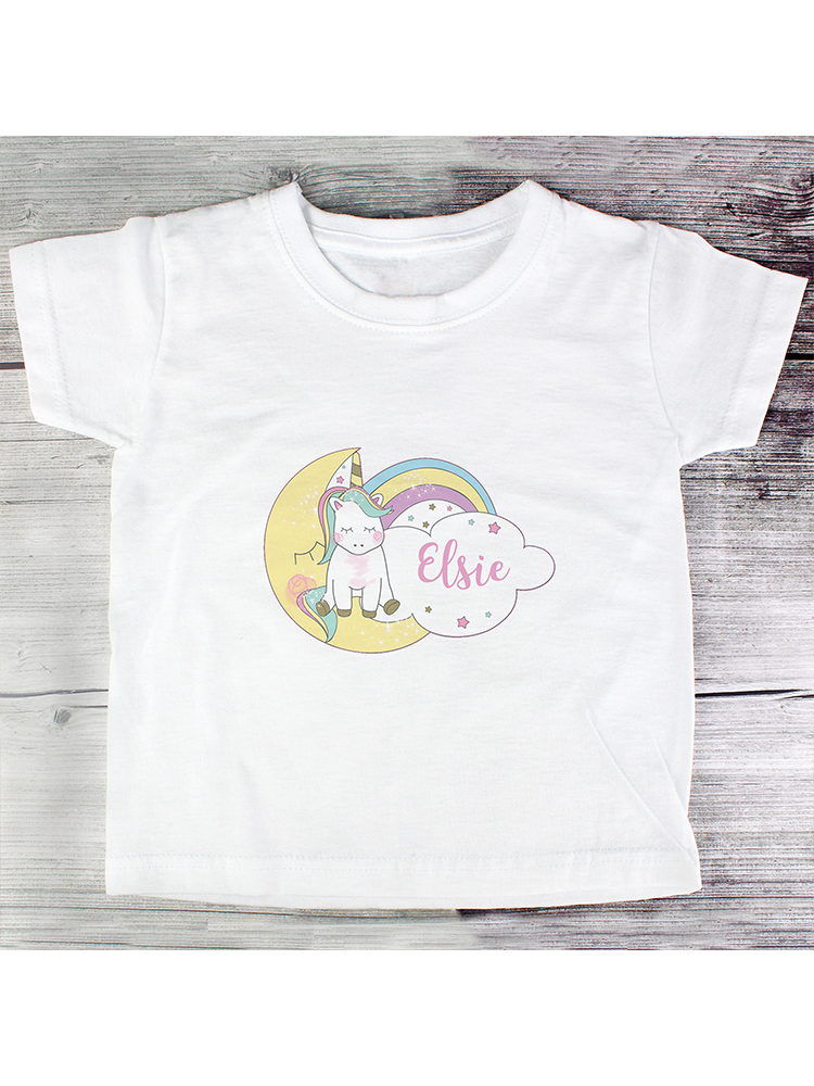 Personalised Baby Unicorn T shirt 2-3 Years