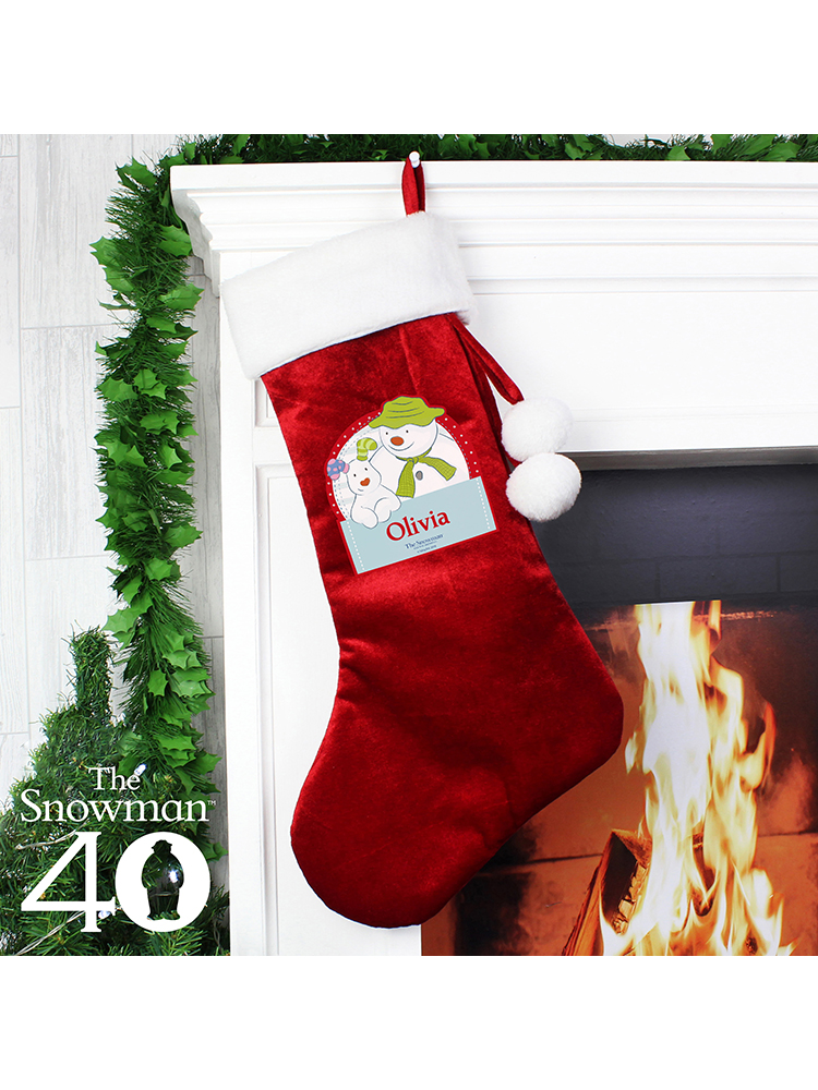 Personalised The Snowman and the Snowdog Luxury Stocking