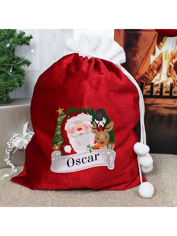 Personalised Red Christmas Santa Sack