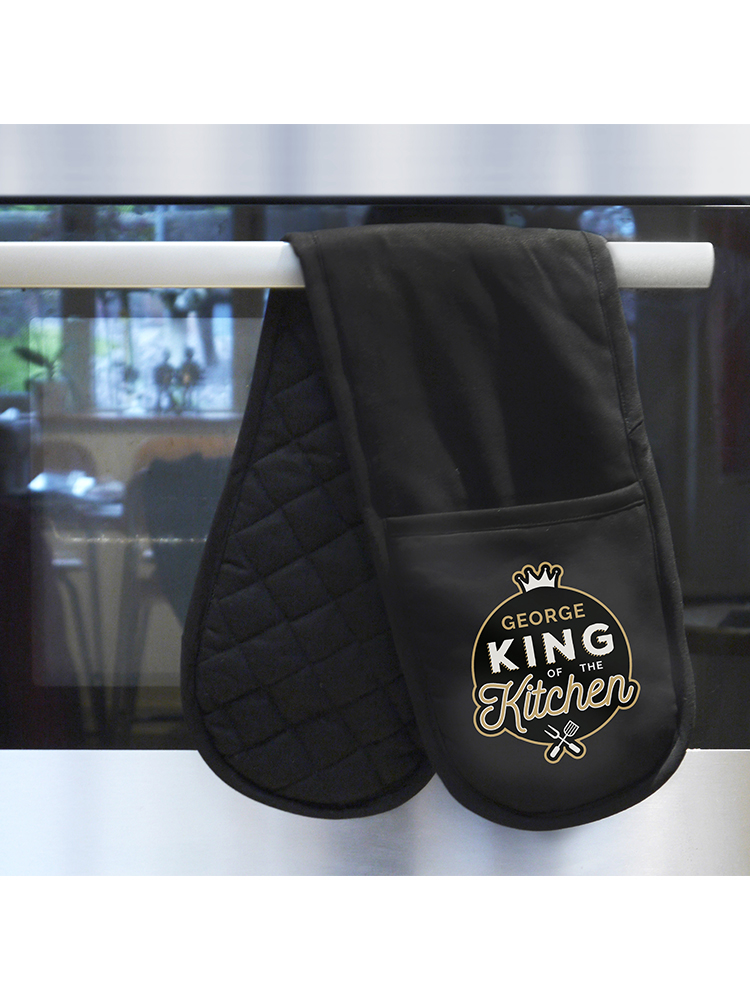 Personalised King of the Kitchen Oven Gloves