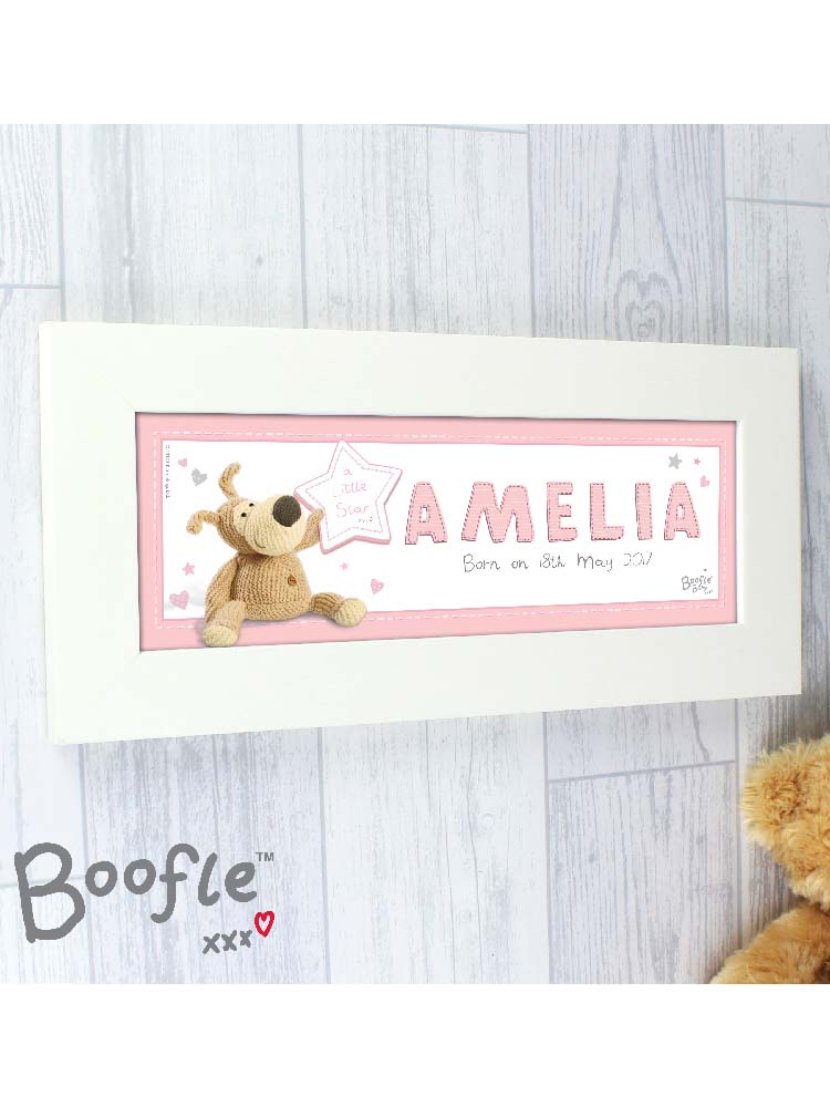 Personalised Boofle It's a Girl Name Frame