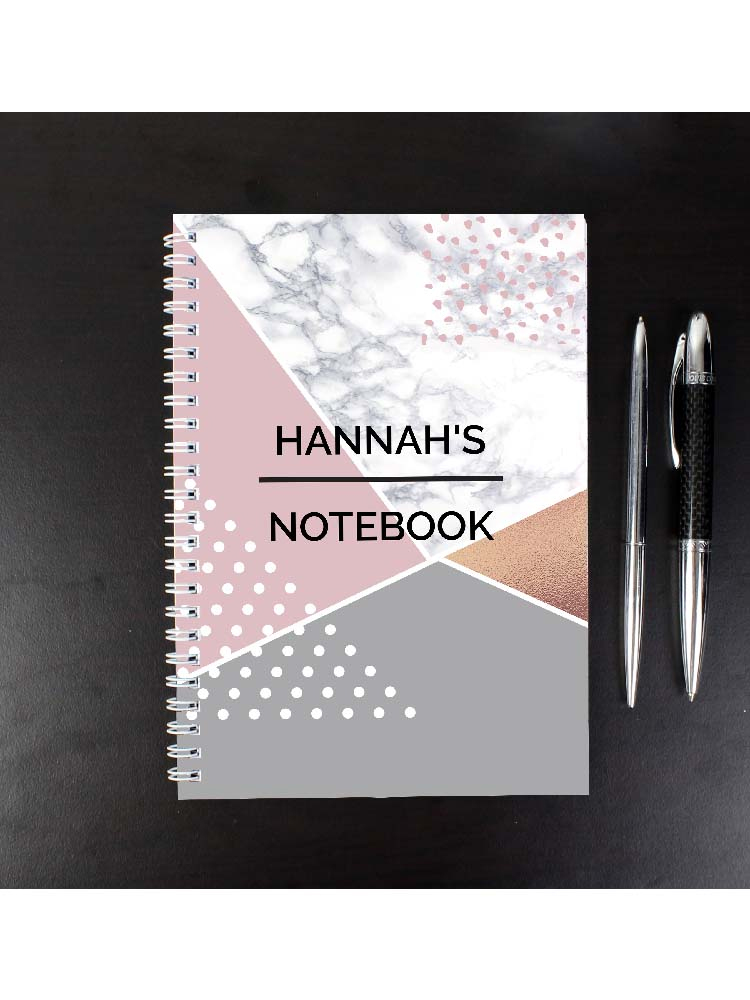 Personalised Geometric A5 Notebook