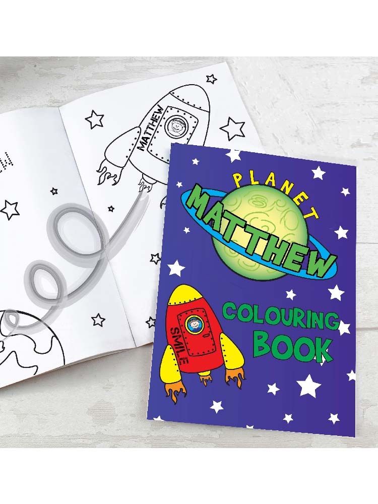 Personalised Space Colouring Book