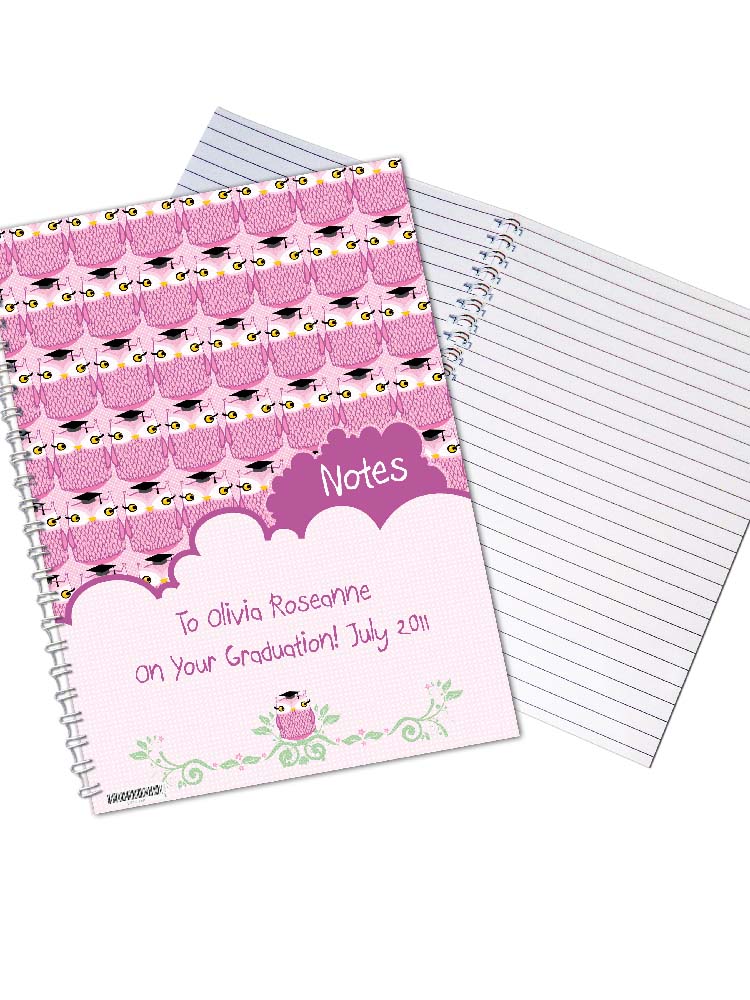 Personalised Miss Owl Teacher A5 Notebook