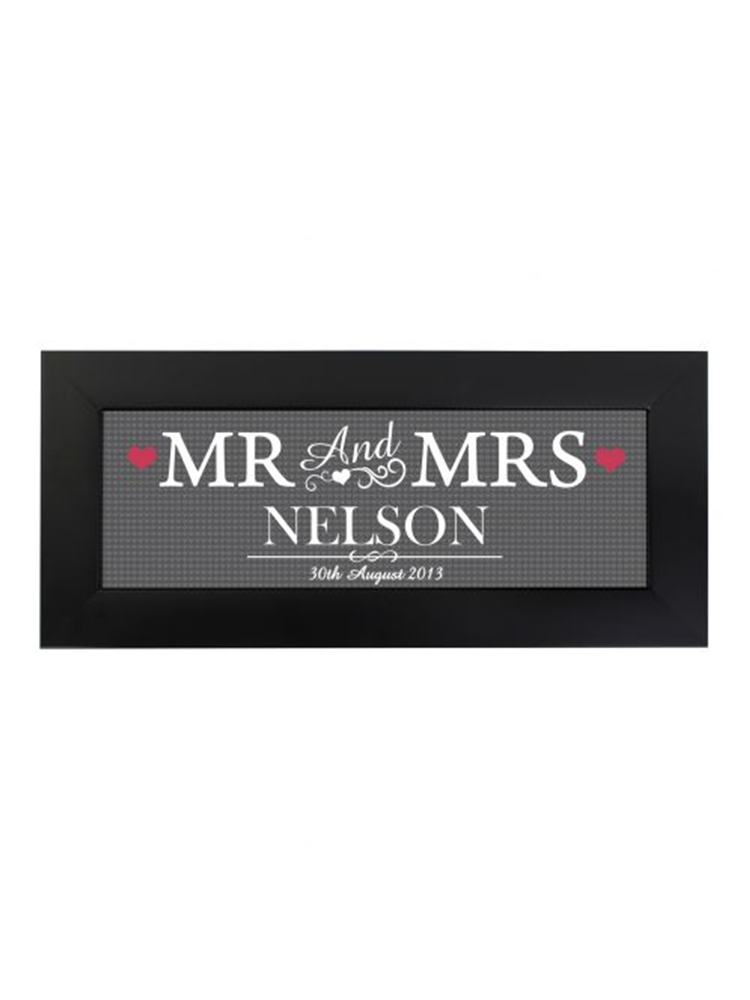 Personalised Mr & Mrs Print in Small Frame